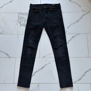 Rag & Bone Fit 2 Slim Jeans Mens Size 30 Black Grey Denim Five Pockets Lyon
